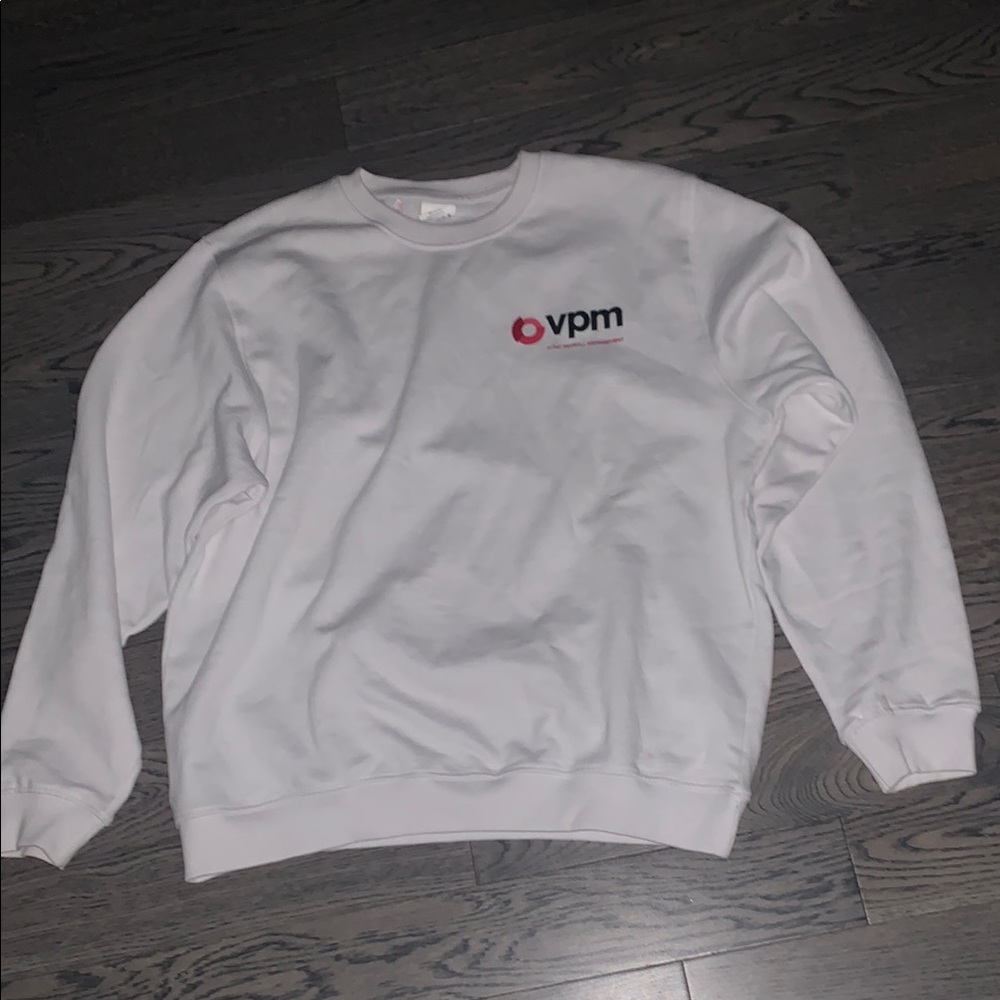 White Men's fleece Sweatshirt